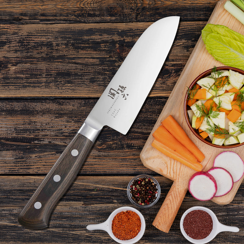 Kai Seki Magoroku Peacock Small Santoku 145mm