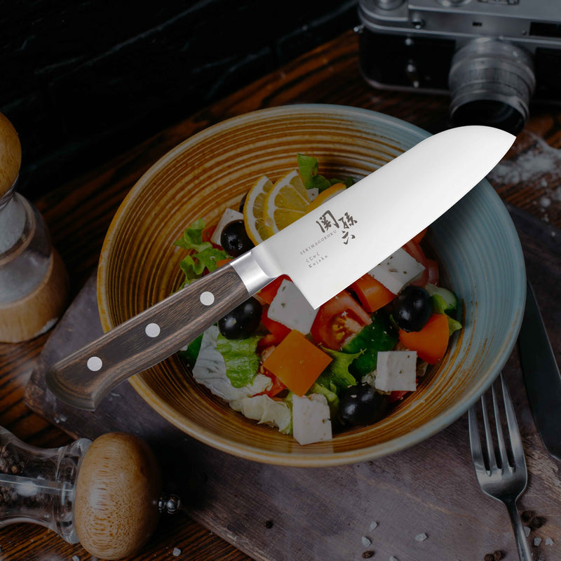 Kai Seki Magoroku Peacock Small Santoku 145mm