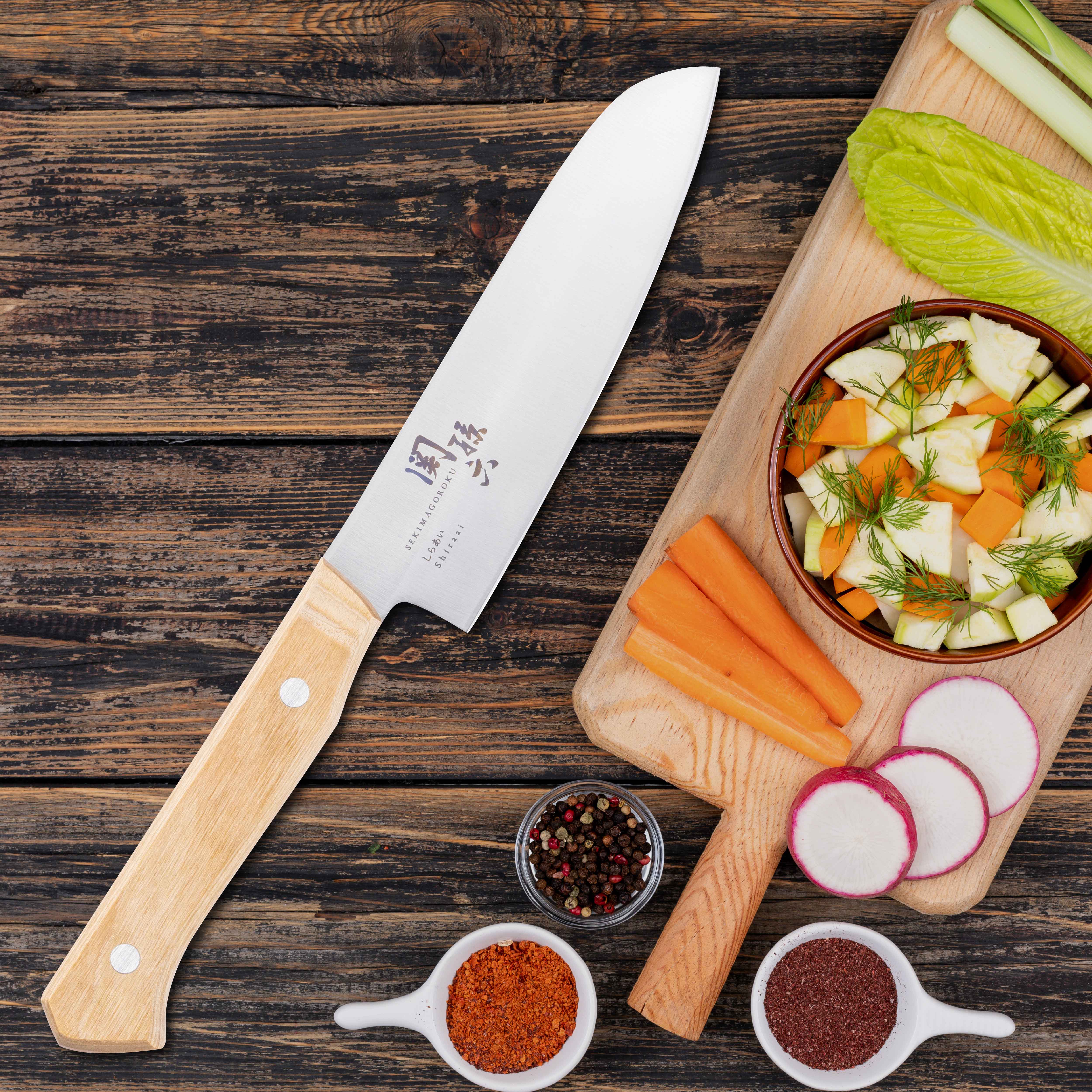 Kai Seki Magoroku Shiraai Small Santoku Knife 145mm #000AB5481