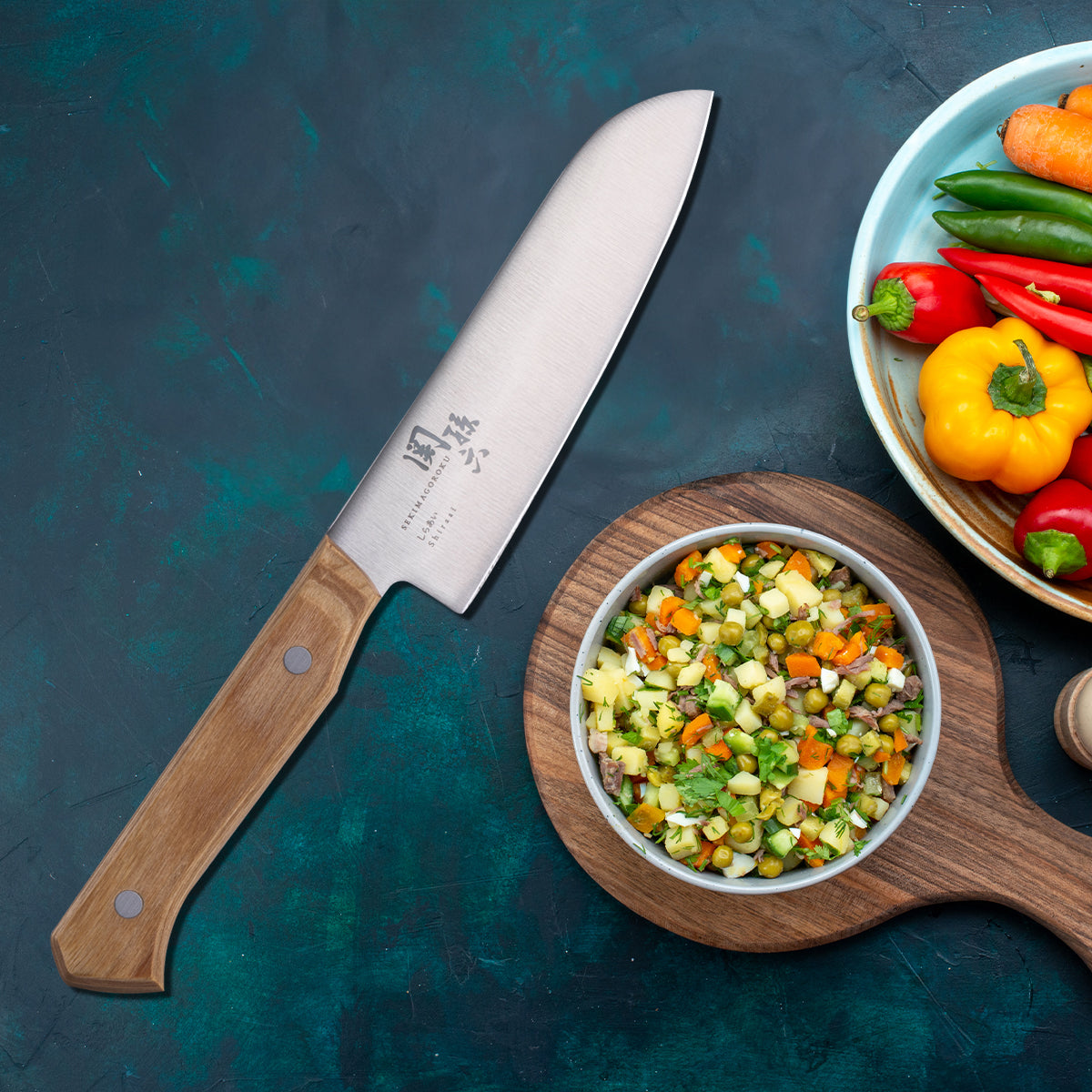 Kai Seki Magoroku Shiraai Small Santoku Knife 145mm #000AB5481