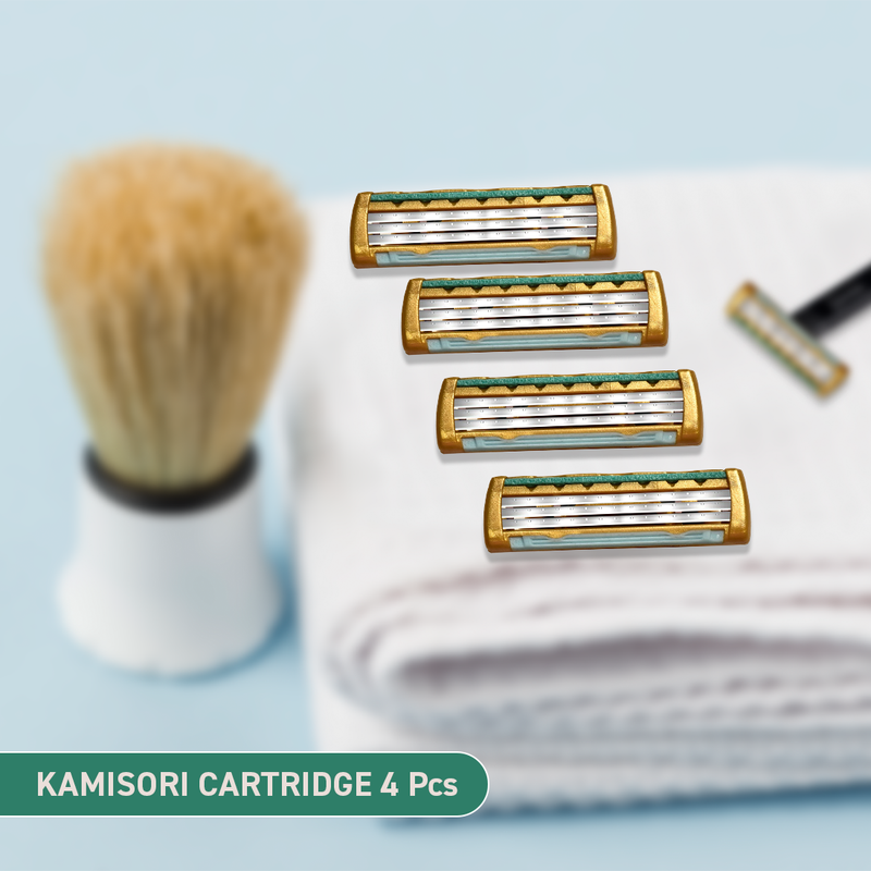 Kamisori Cartridge Blades - 4 Pcs For Men's Razor