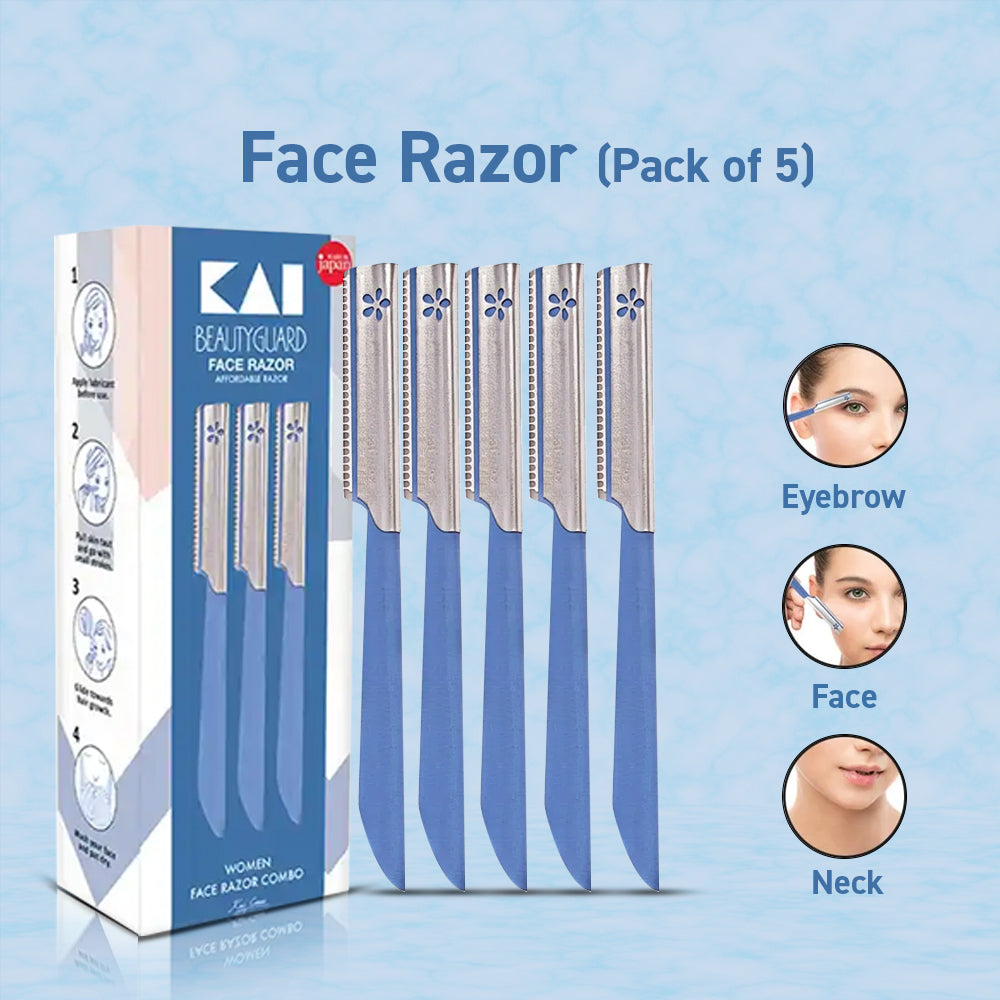 Kai Beauty Guard Face Razor (Pack of 5)