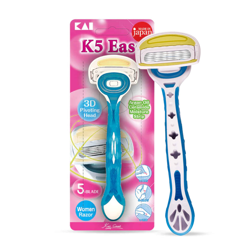 Kai K5 Ease Women Body Razor with Argan Oil Strip (Pack of 3)