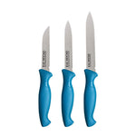 Kai Stainless Steel Kitchen Knife Set, 3-Piece, Blue