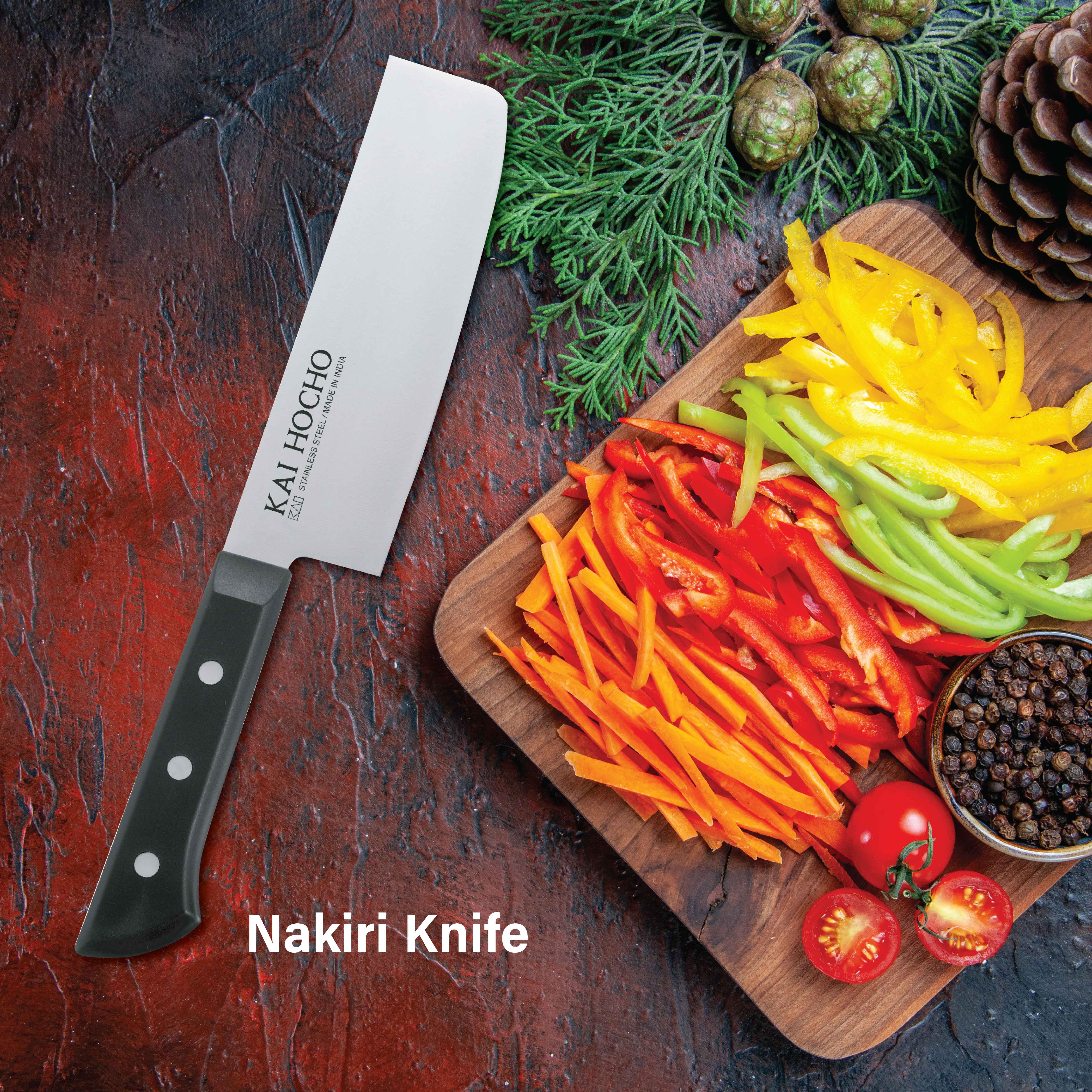 Kai Hocho Premium Nakiri Kitchen Knife for Chopping, Dicing and Mincing