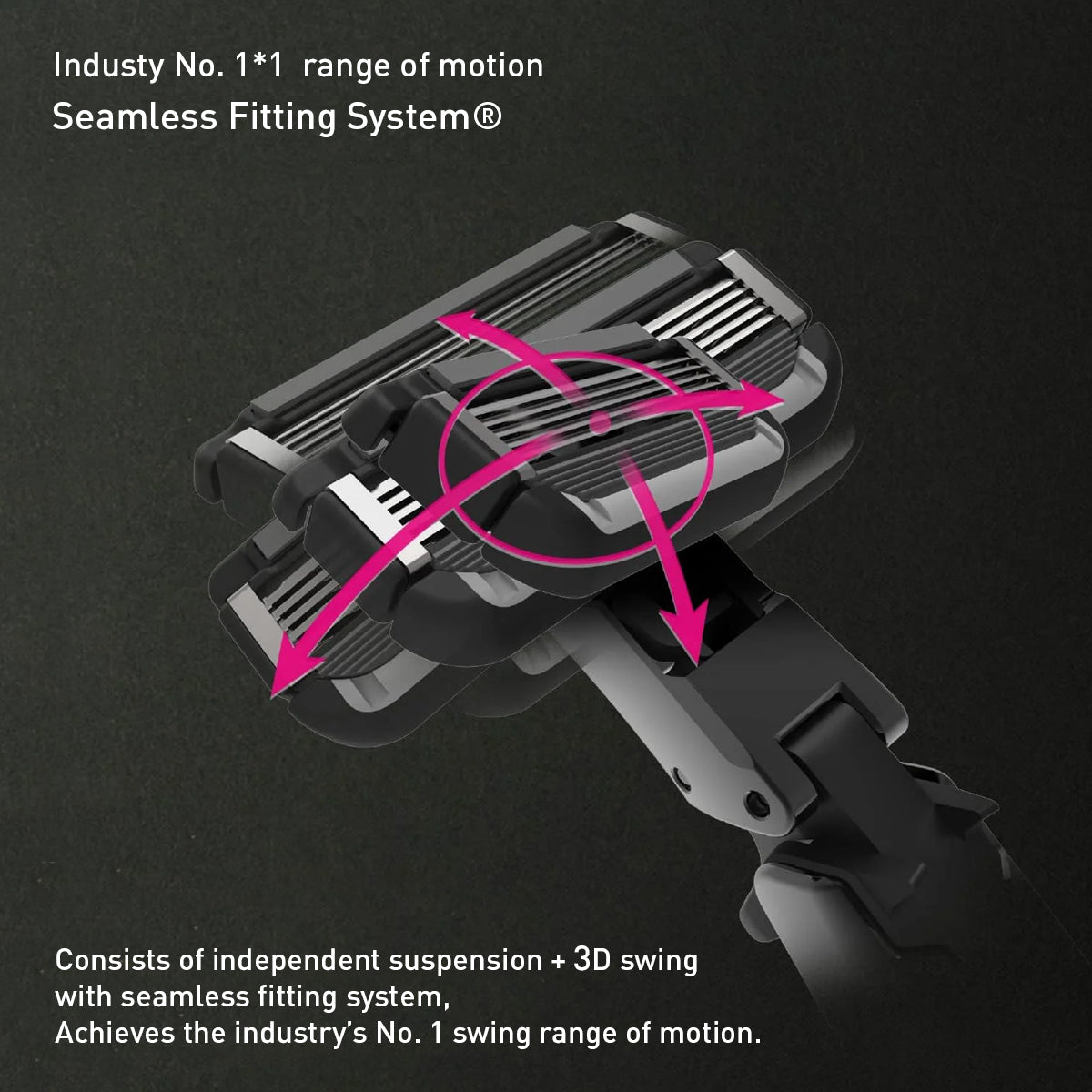 KAI Auger 5-Blade Razor Pack (1 Razor + 6 Cartridges)