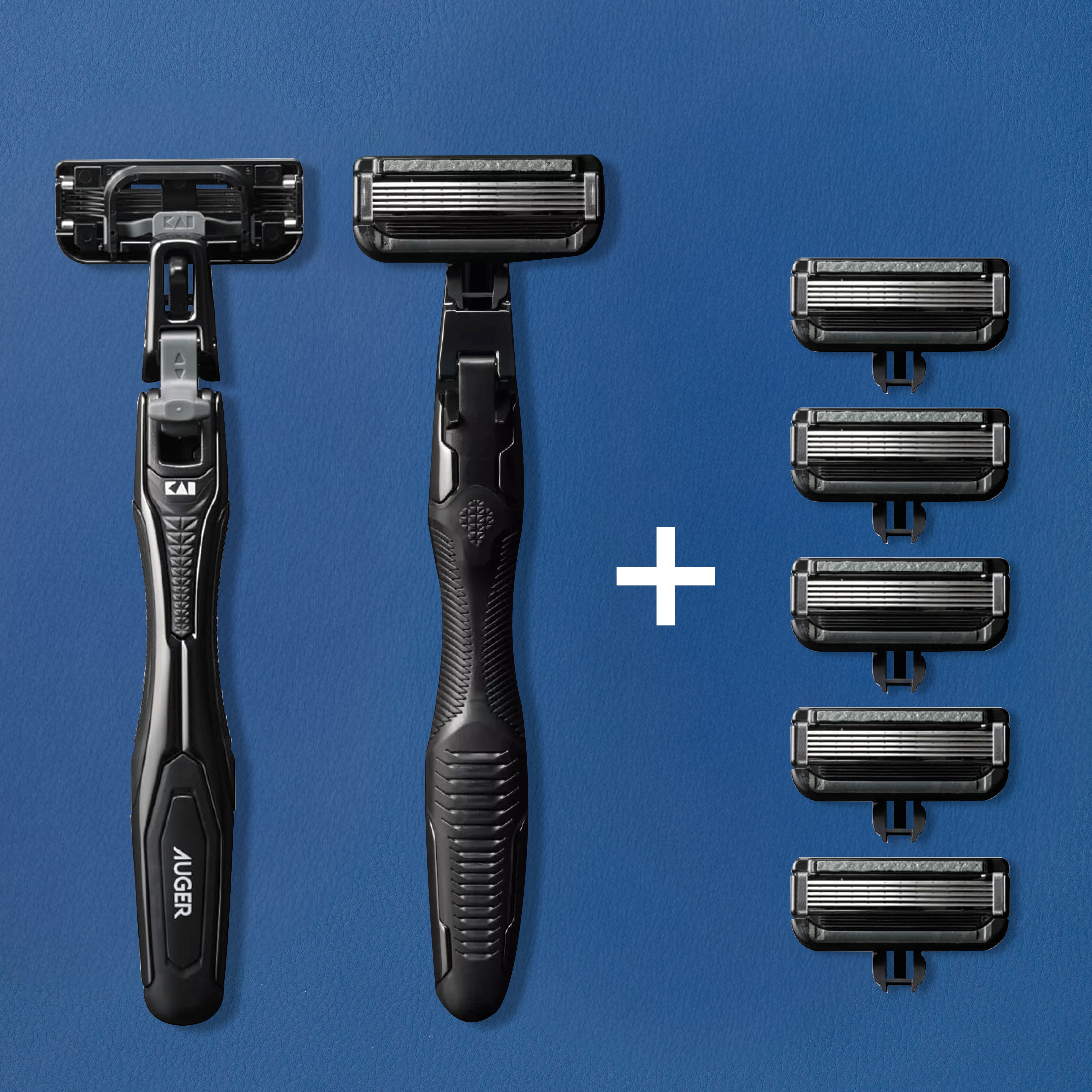 KAI Auger 5-Blade Razor Pack (1 Razor + 10 Cartridges)