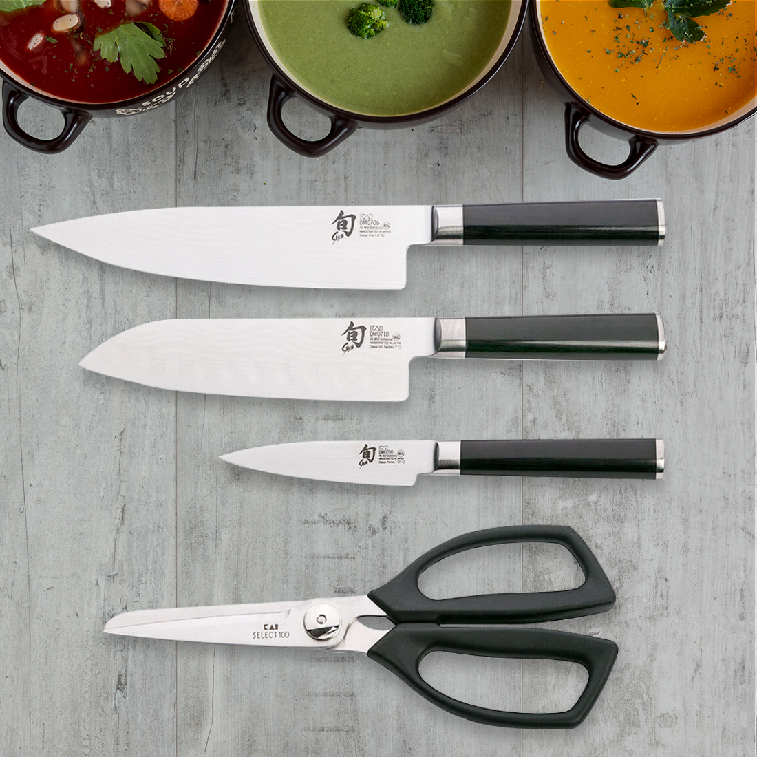 KAI Shun Classic 5 Pc Knife Kanso Block Gift Set