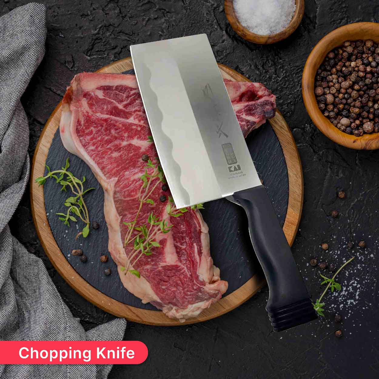 KAI Seki Magoroku SK-9 Chinese Chopping Knife 7"