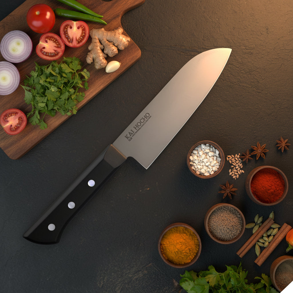 Kai Luxury Series Santoku Knife Black-Small (000IN9012)