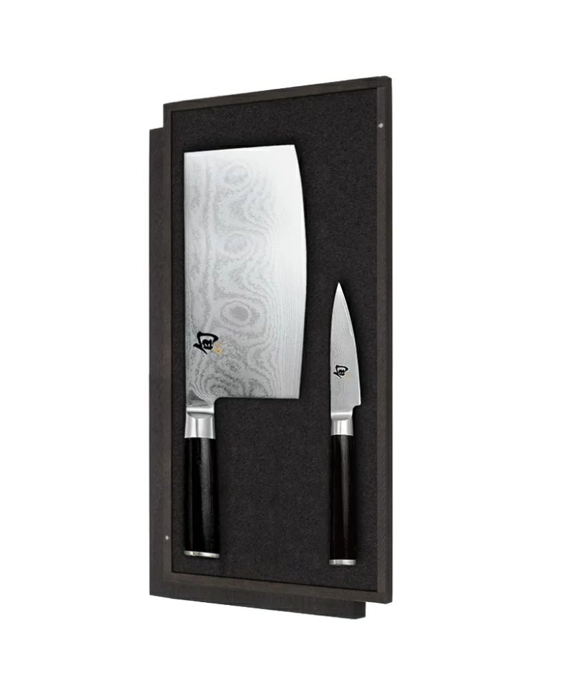 KAI Shun Classic 2 Pc Knife Set (Vegetable Cleaver 7" & Paring Knife 4