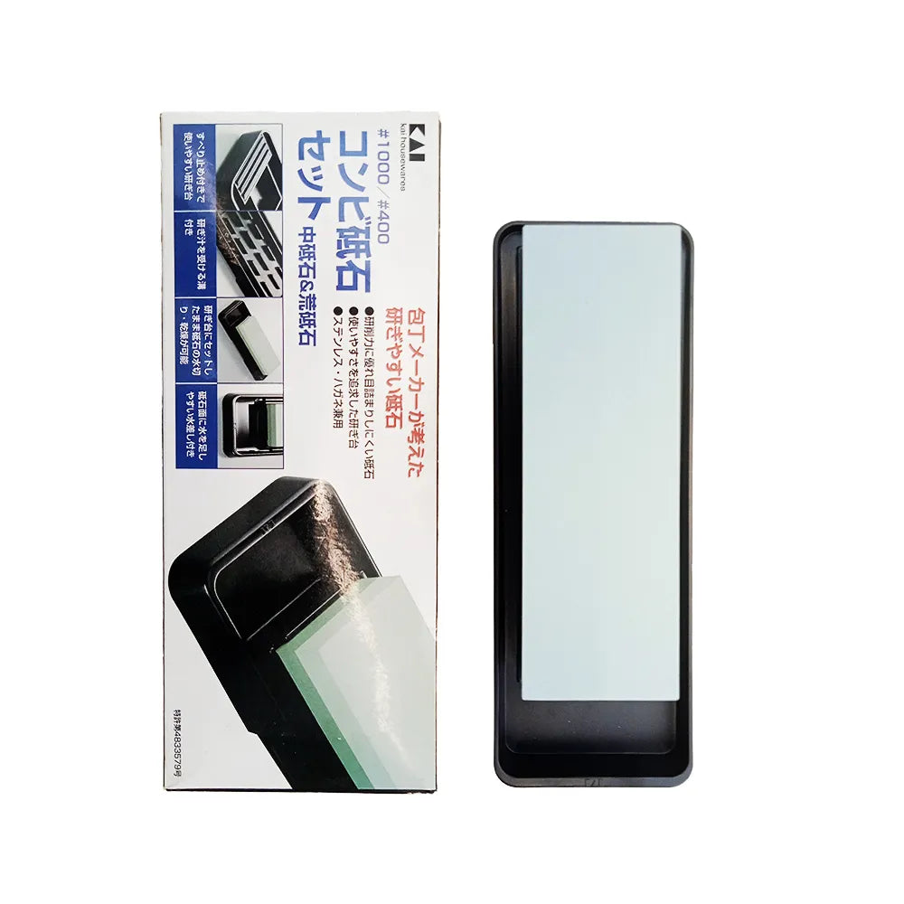 Kai Knife Sharpening Combination Whetstone Set 400-1000 Series