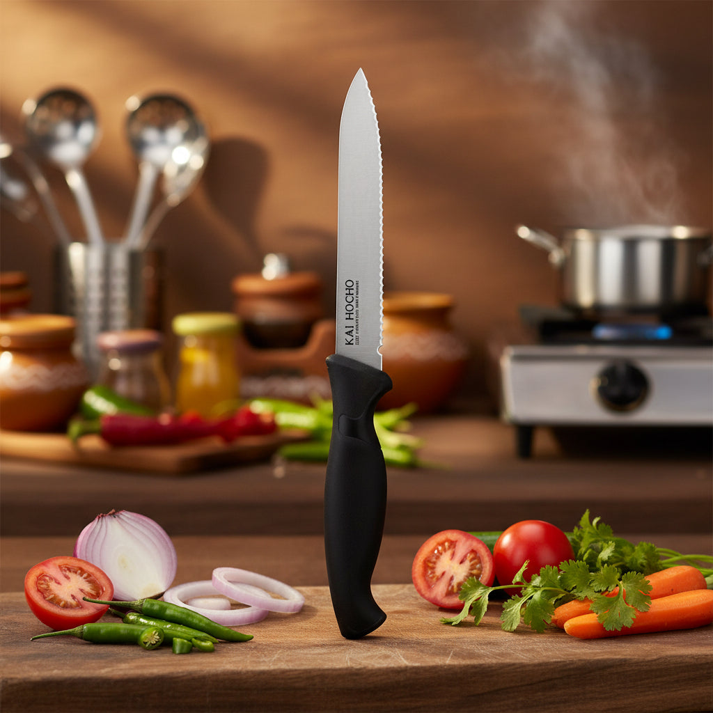 Kai Vegetable Knife Black