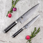 Kai Shun Classic Kitchen Knife Set of 2 ( Utility Knife 6" and Chef Knife 8") with D-Shaped Handles