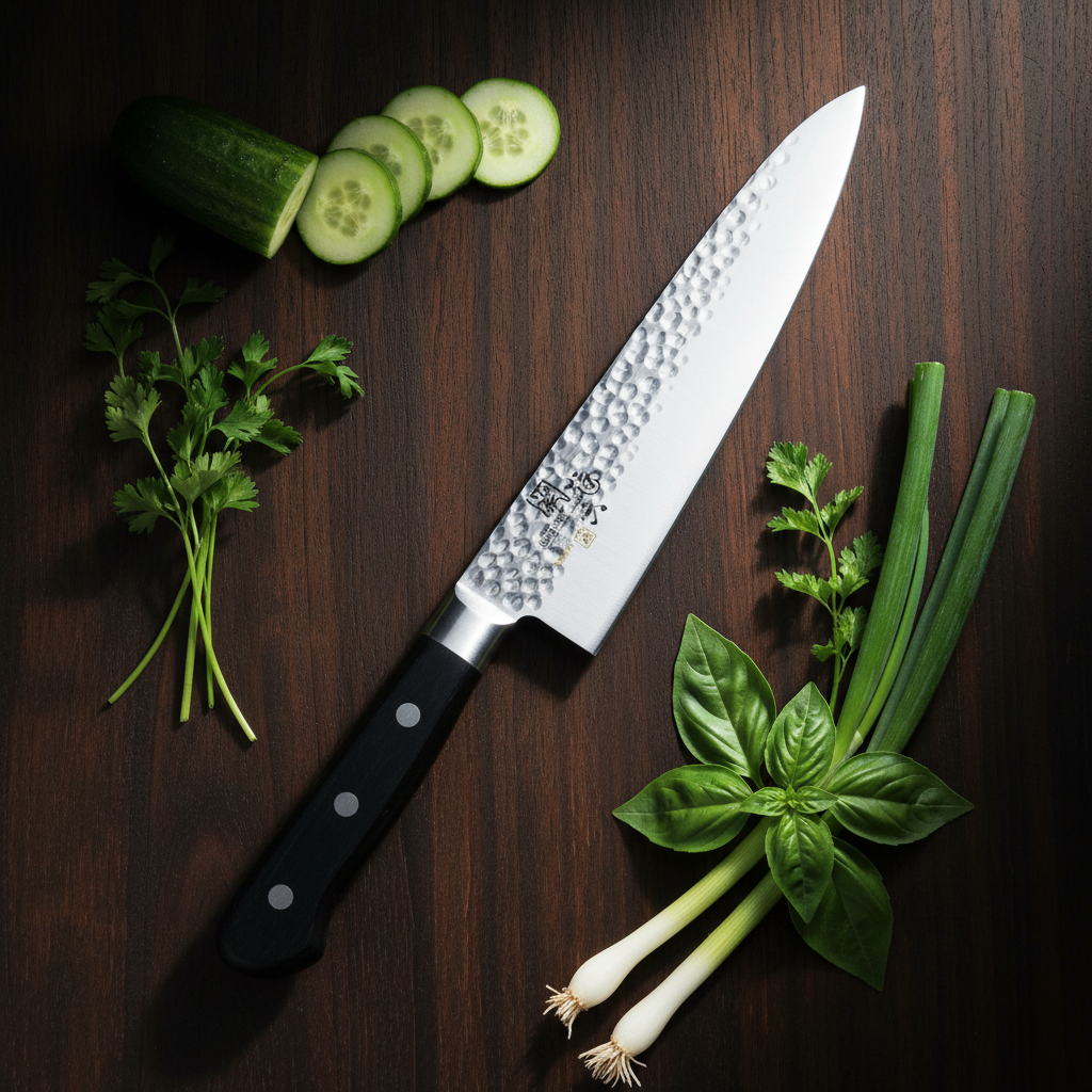 KAI Chef's Gyuto knife 180mm Hammered Stainless AB5459 Japanese knife