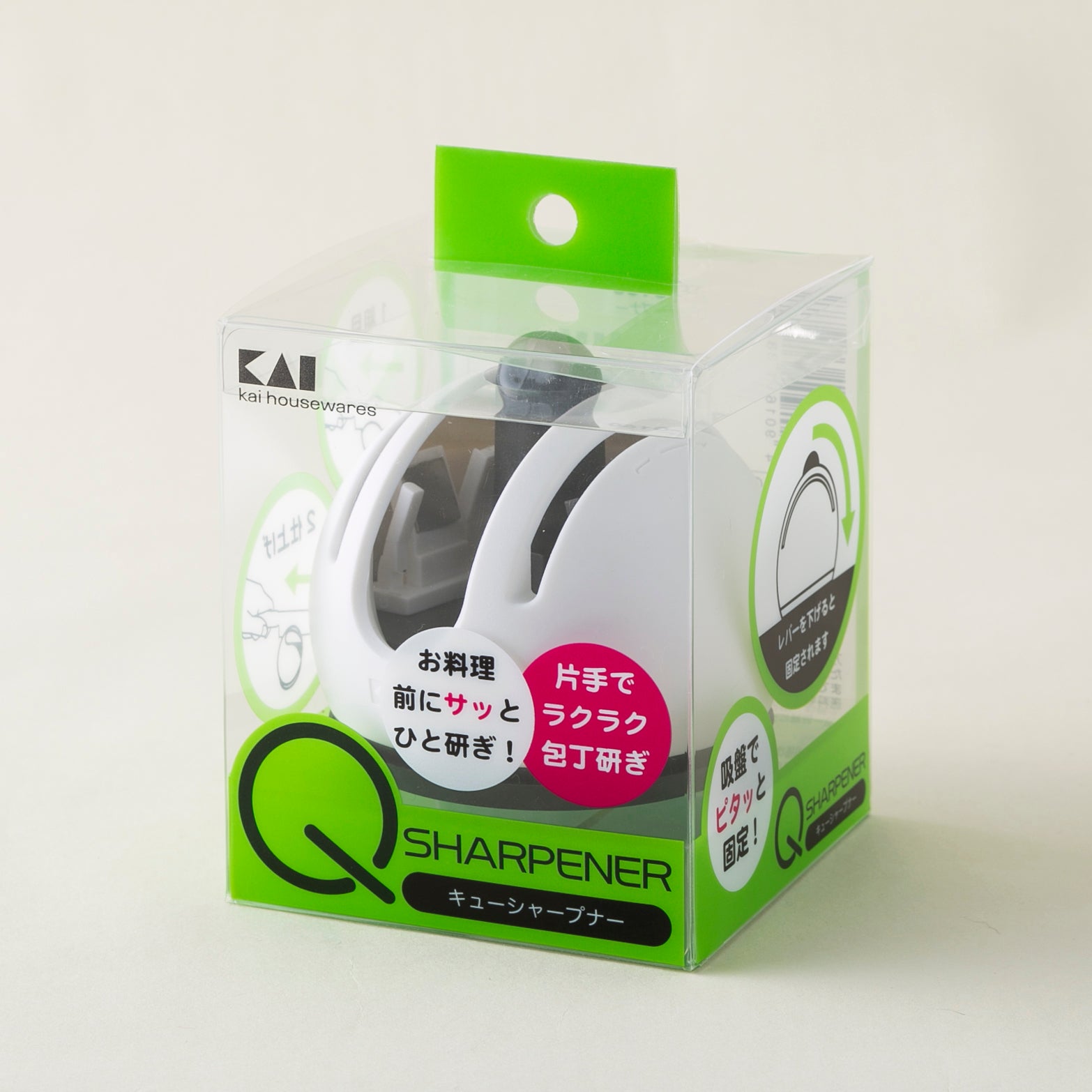 KAI Japan Q-Sharpener, Manual Knife Sharpener White