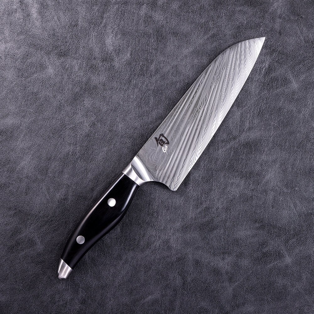 KAI Shun Nagare Knife (Black) Set of 3 (Chef, Utility and Santoku Knife)