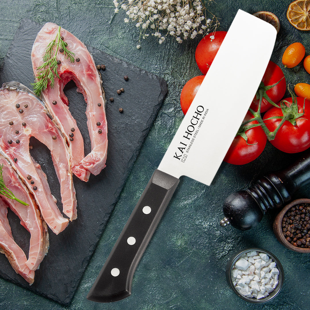 Kai Hocho Premium Nakiri Kitchen Knife for Chopping, Dicing and Mincing