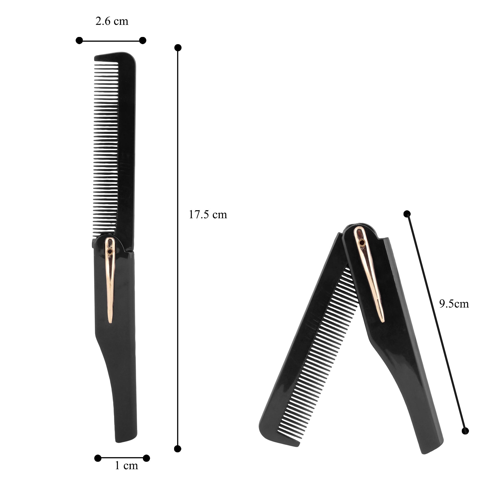KAI Folded Pocket Comb (Black)