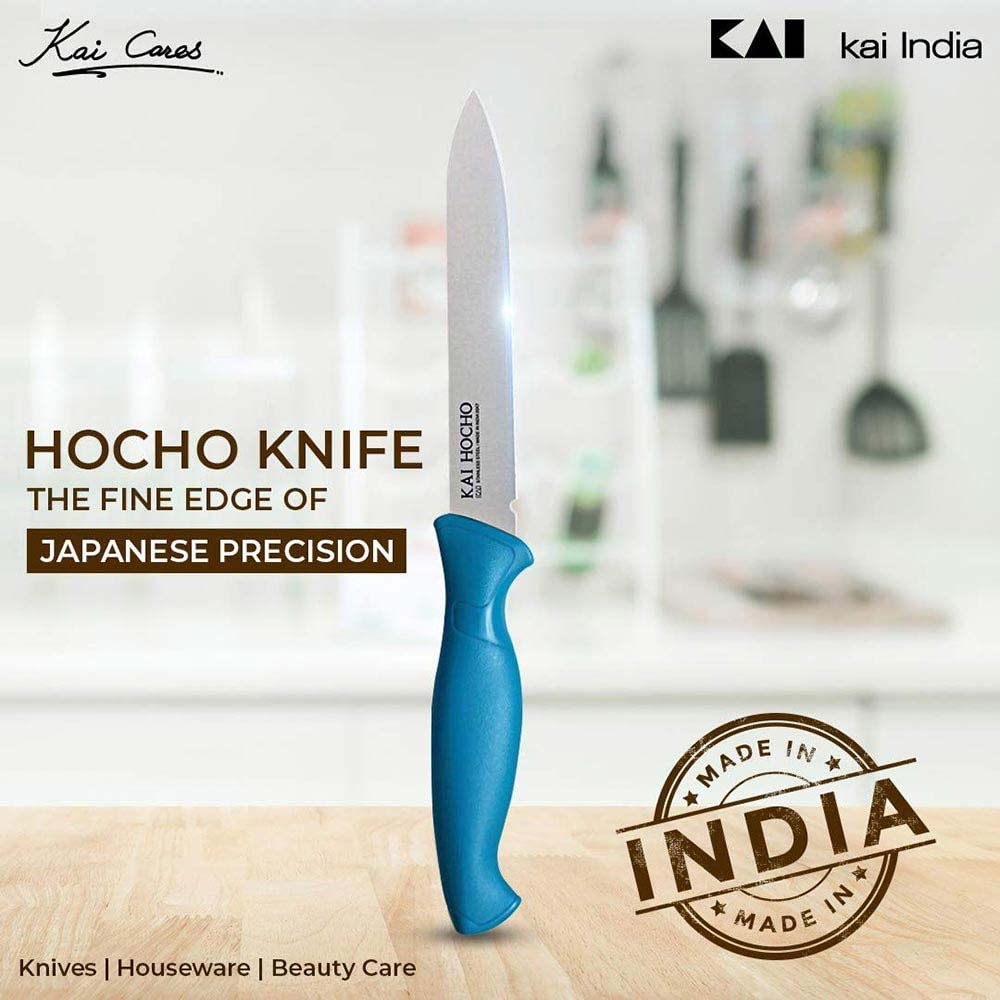 Kai Stainless Steel Kitchen Knife Set, 3-Piece, Blue