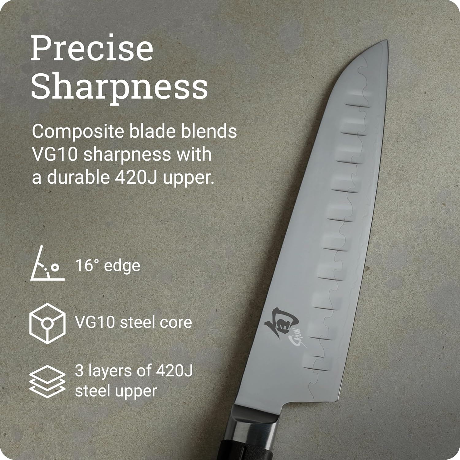 Kai Shun Sora H.G. Santoku Knife 7” (581BS0718)