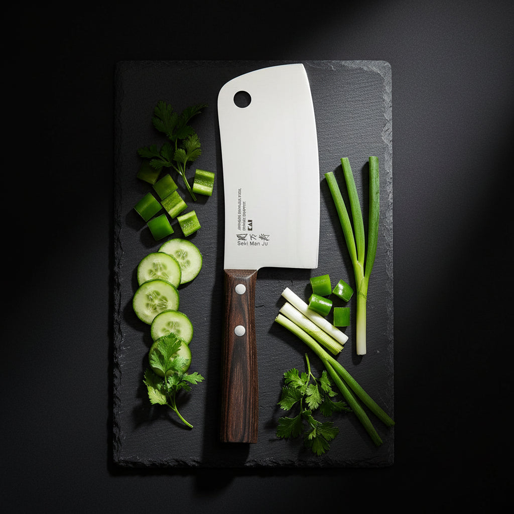 Kai Japanese Stainless Steel Chinese Chopper (6.69 Inch) - For Chef/Kitchen/Meat/Butcher/Chopping
