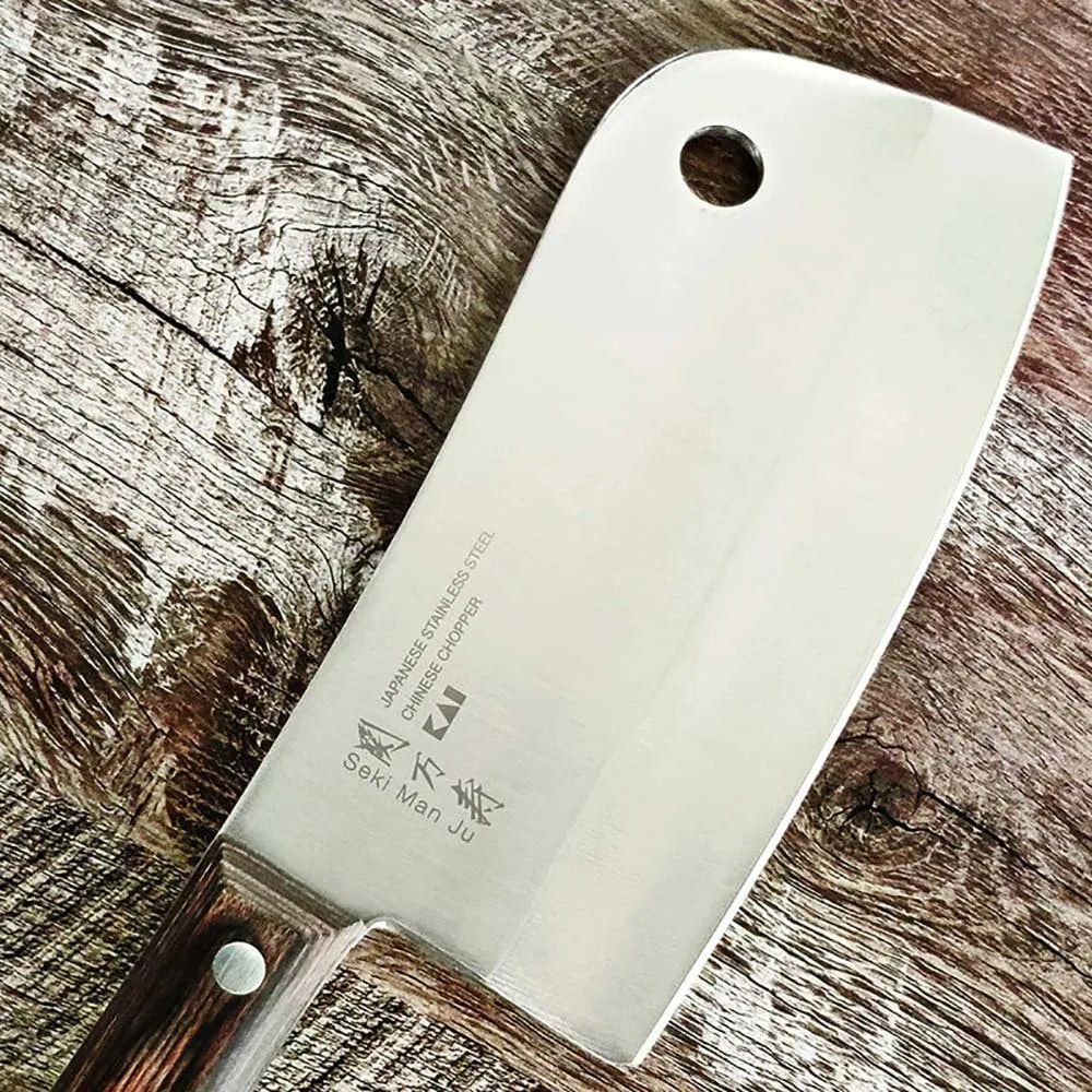 Kai Japanese Stainless Steel Chinese Chopper (6.69 Inch) - For Chef/Kitchen/Meat/Butcher/Chopping