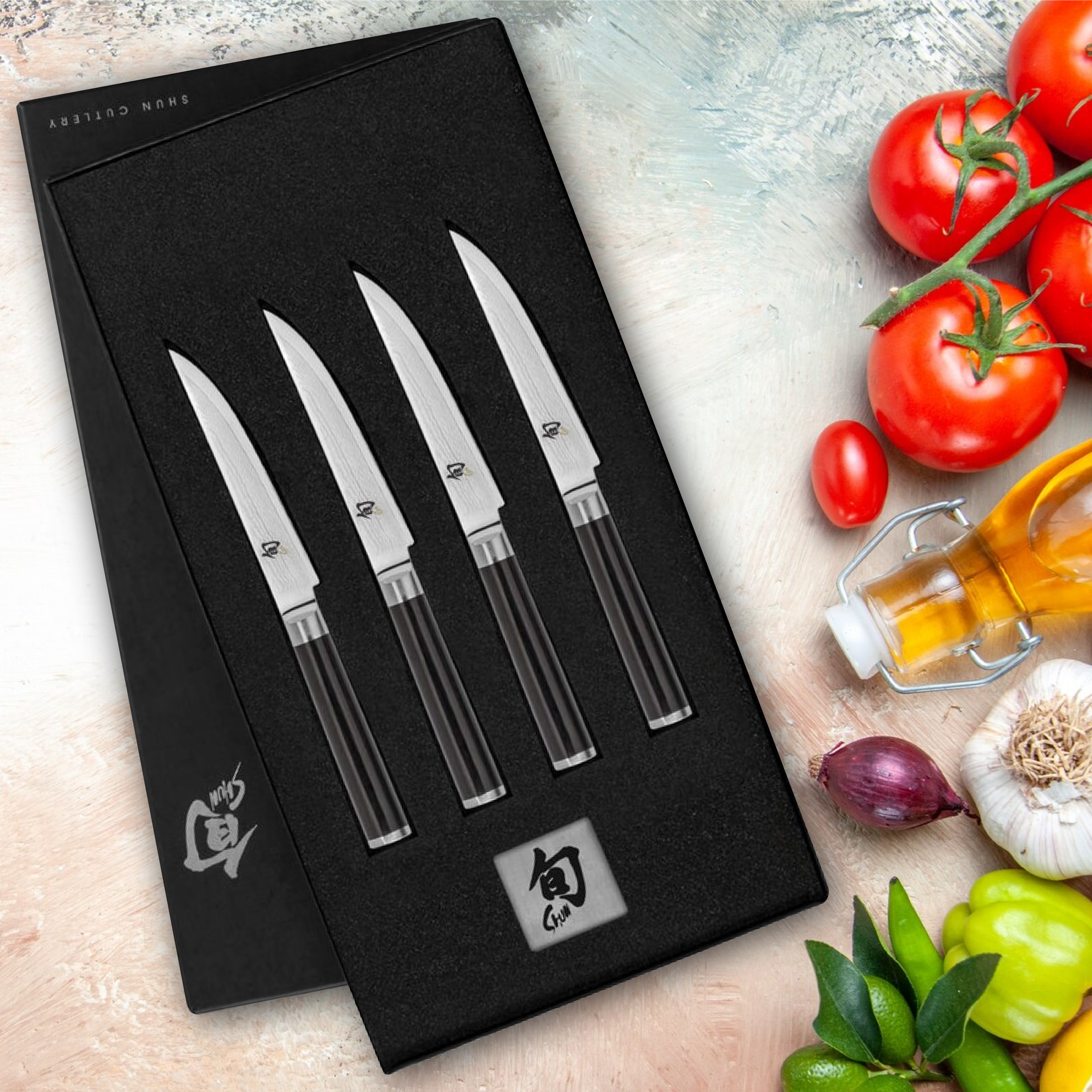 Shun Kai Classic Steak Knife 4 Pc Gift Set, DMS400