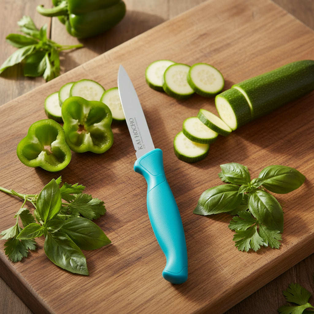 Kai Hocho Kitchen Knife Short, Blue
