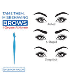 Kai Chromium Coated Stainless Steel Eyebrow Razor For Women
