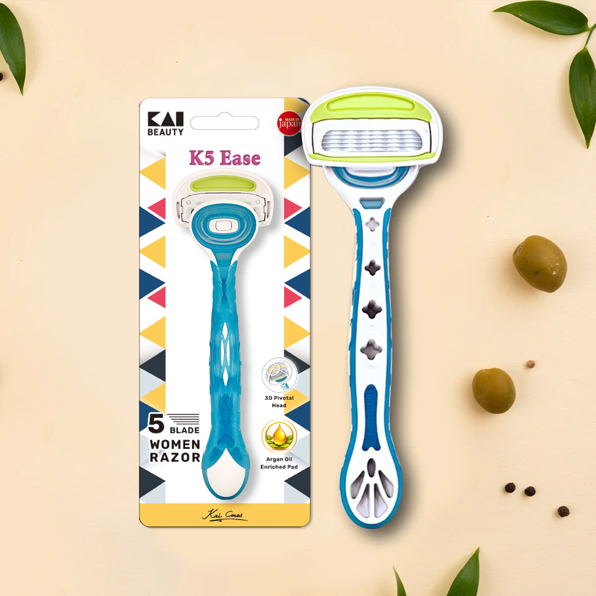 Kai K5 Ease Women Body Razor (Argan Oil)