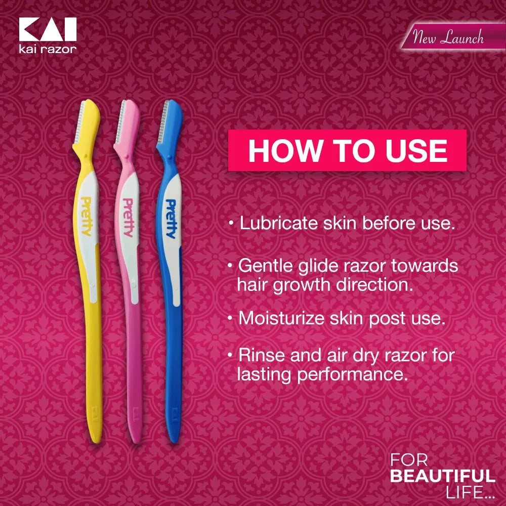 Kai Pretty Eyebrow Grooming Razor For Women