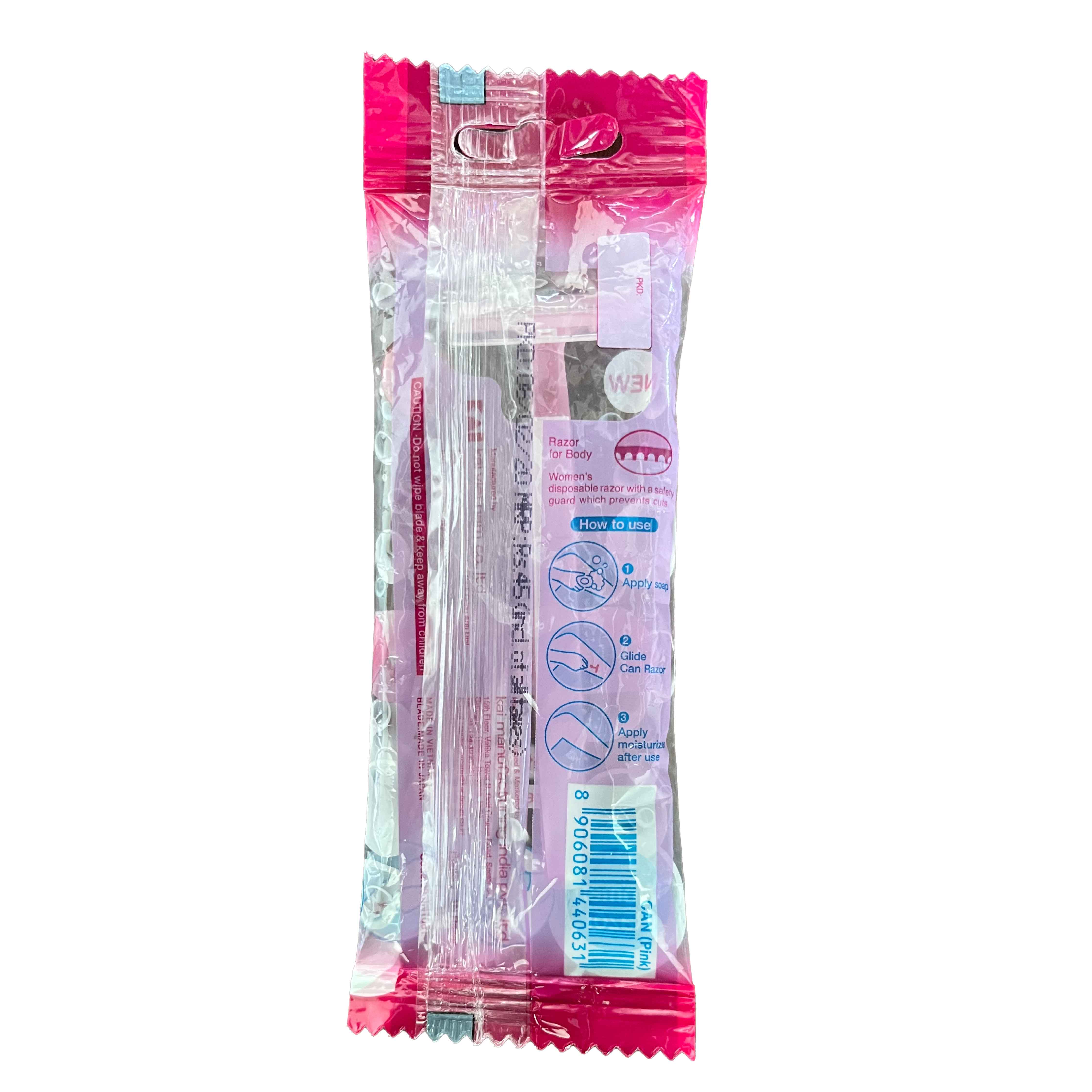 Kai Can Body Razor For Women 5 Pcs (Pink)