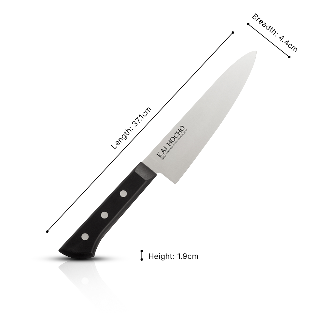 Kai Hocho Premium Chef & Santoku Knife with T-Shaped Peeler & Carrot Knife Sharpener