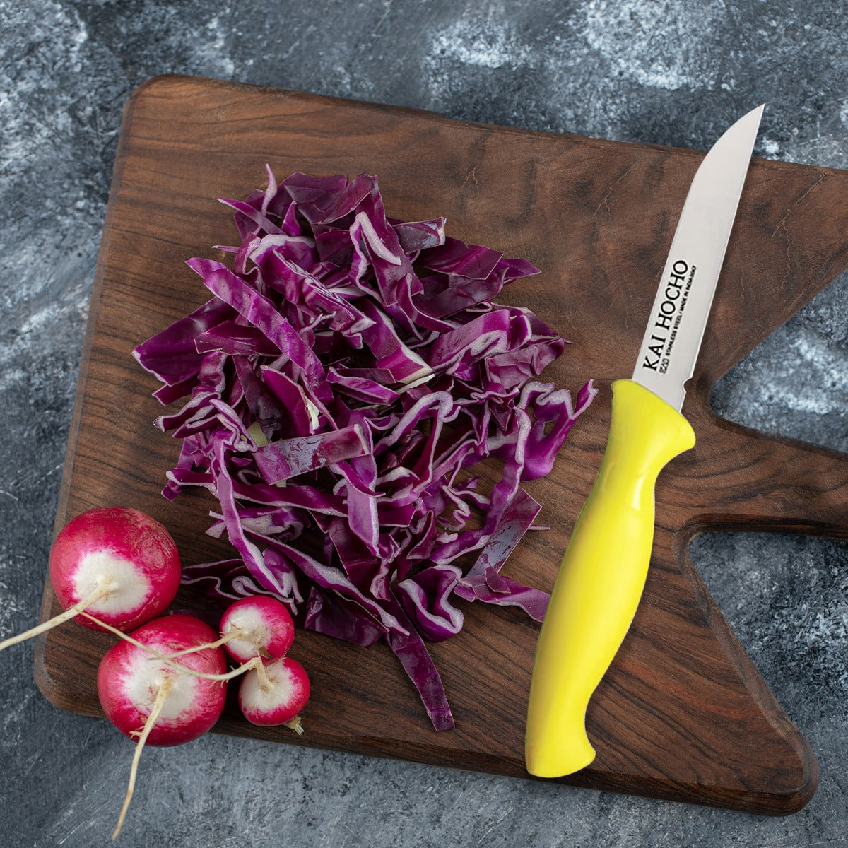 Kai Hocho Vegetable Knife Short Yellow