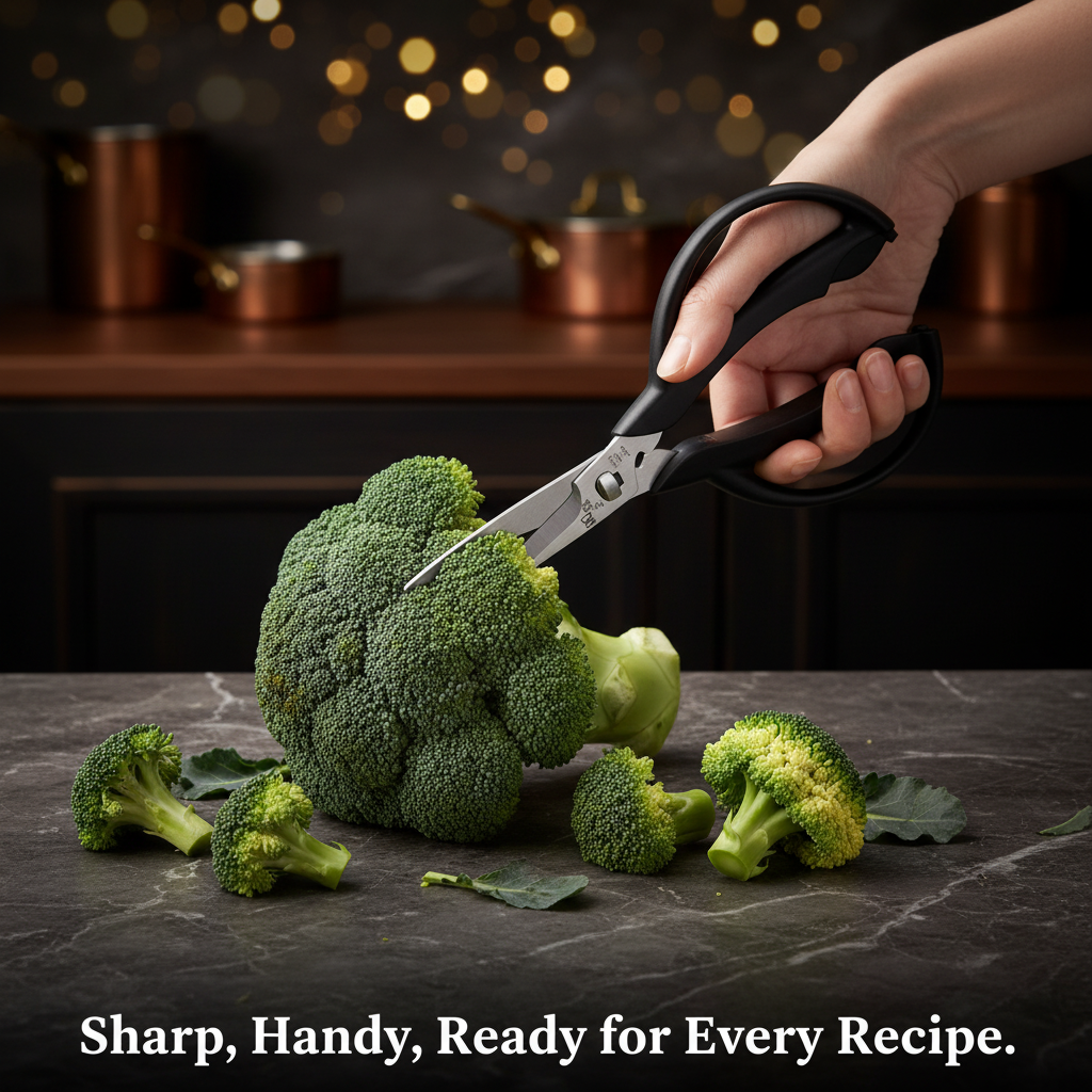 Kai Seki Magoroku Short Kitchen Scissors Stainless Steel