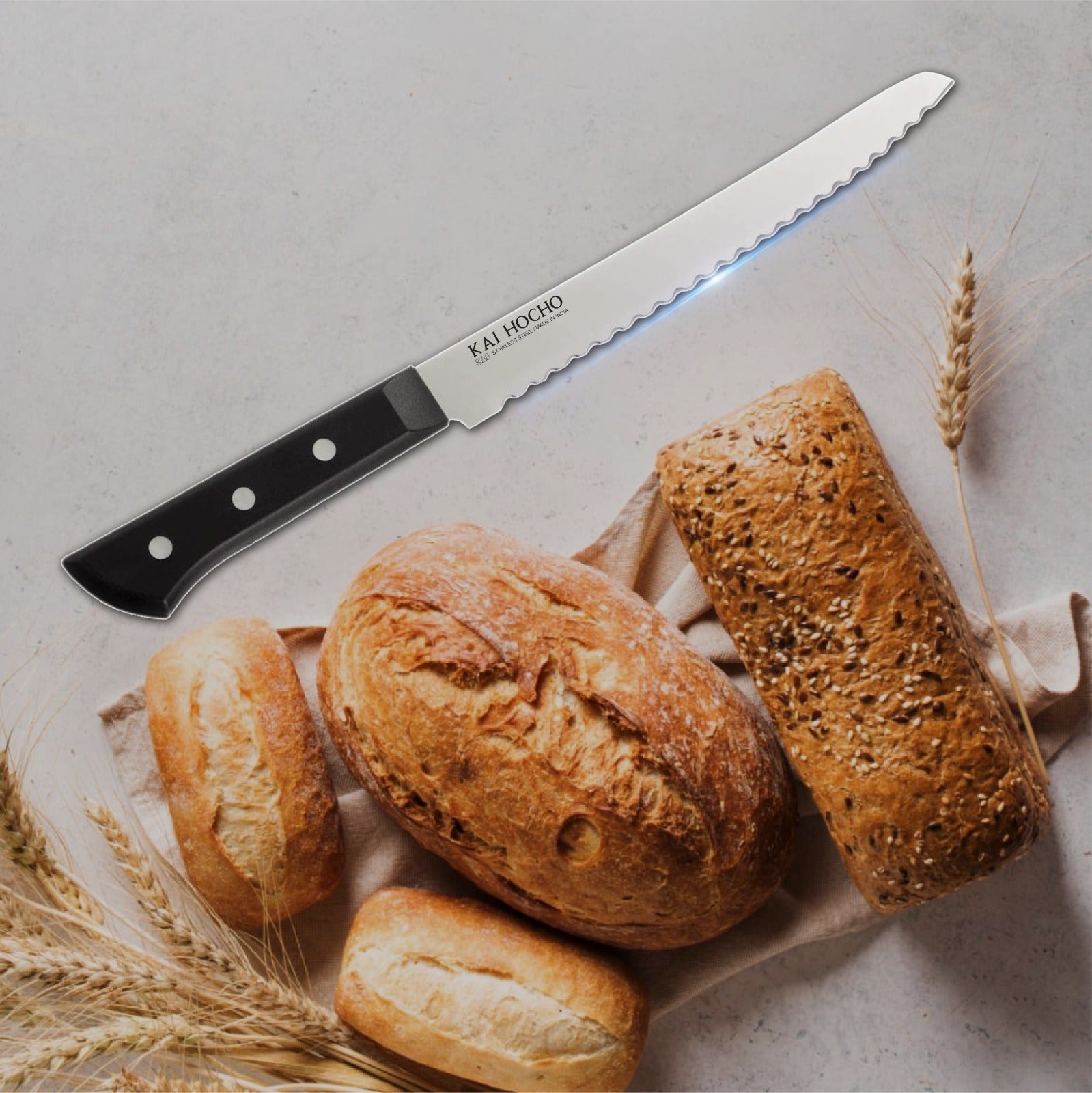 Kai Hocho Premium Bread Kitchen Knife For Slicing Cakes Bread And Pastries