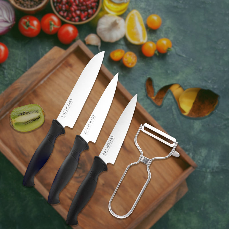Kai Kitchen Peeler and Hocho Premium Utility Knife Gift Set