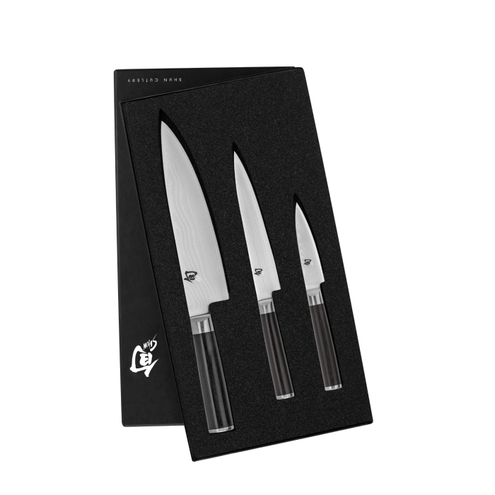 Kai Shun Classic Knife Gift Set (Chef 8", Utility 6", Paring 3.5" Knife)