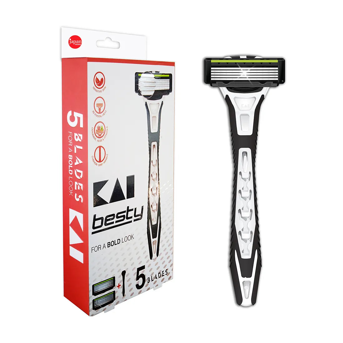 Kai Besty 5 Blade Shaving Razor For Men With 2 Cartridge