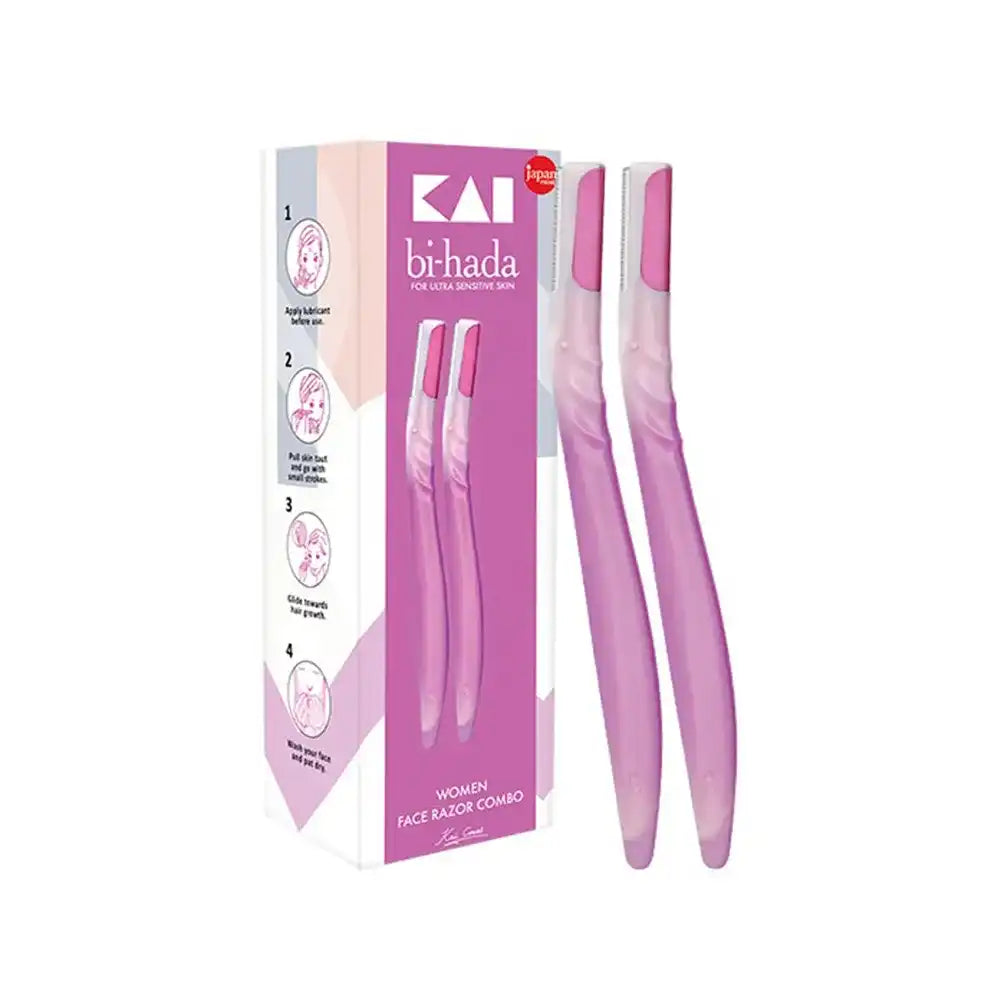Kai Bi-Hada Face Razor For Women (Pack of 2)