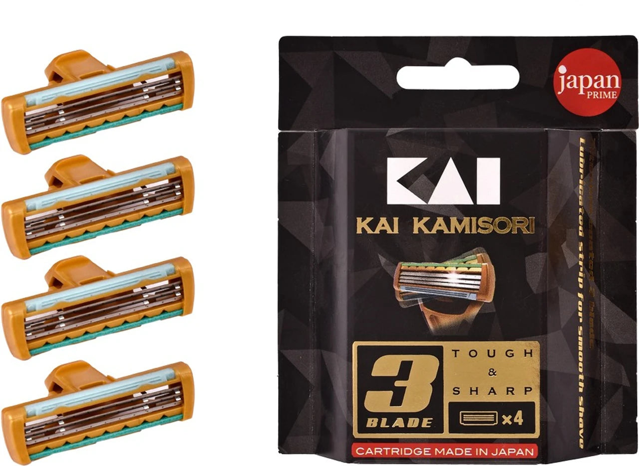 Kamisori Cartridge Blades - 4 Pcs For Men's Razor