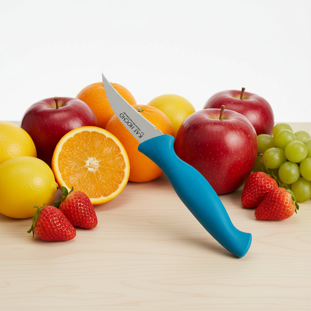 Kai peeling knife blue