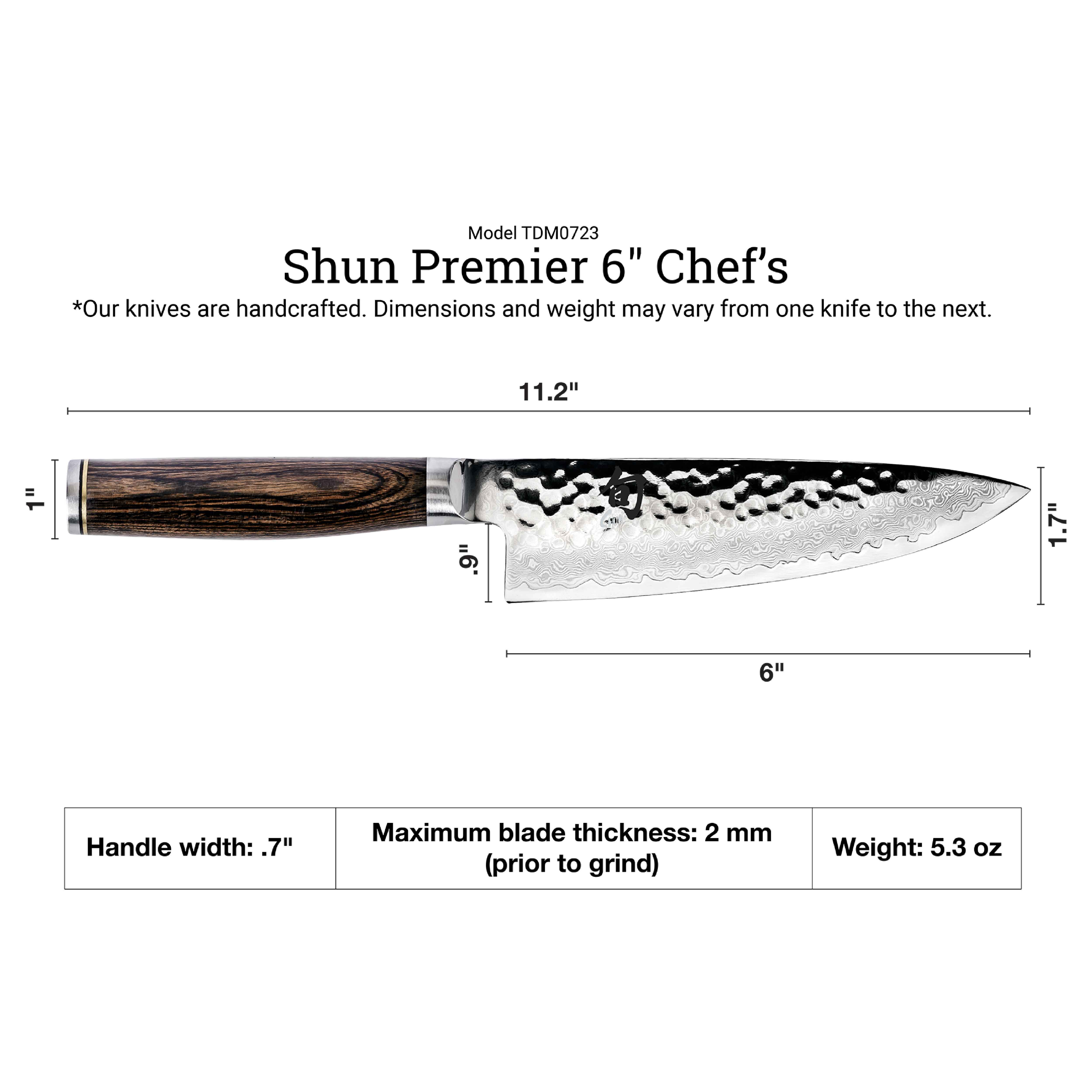 Kai Shun Premier Chef Knife 6" with PakkaWood Handle (TDM0723)