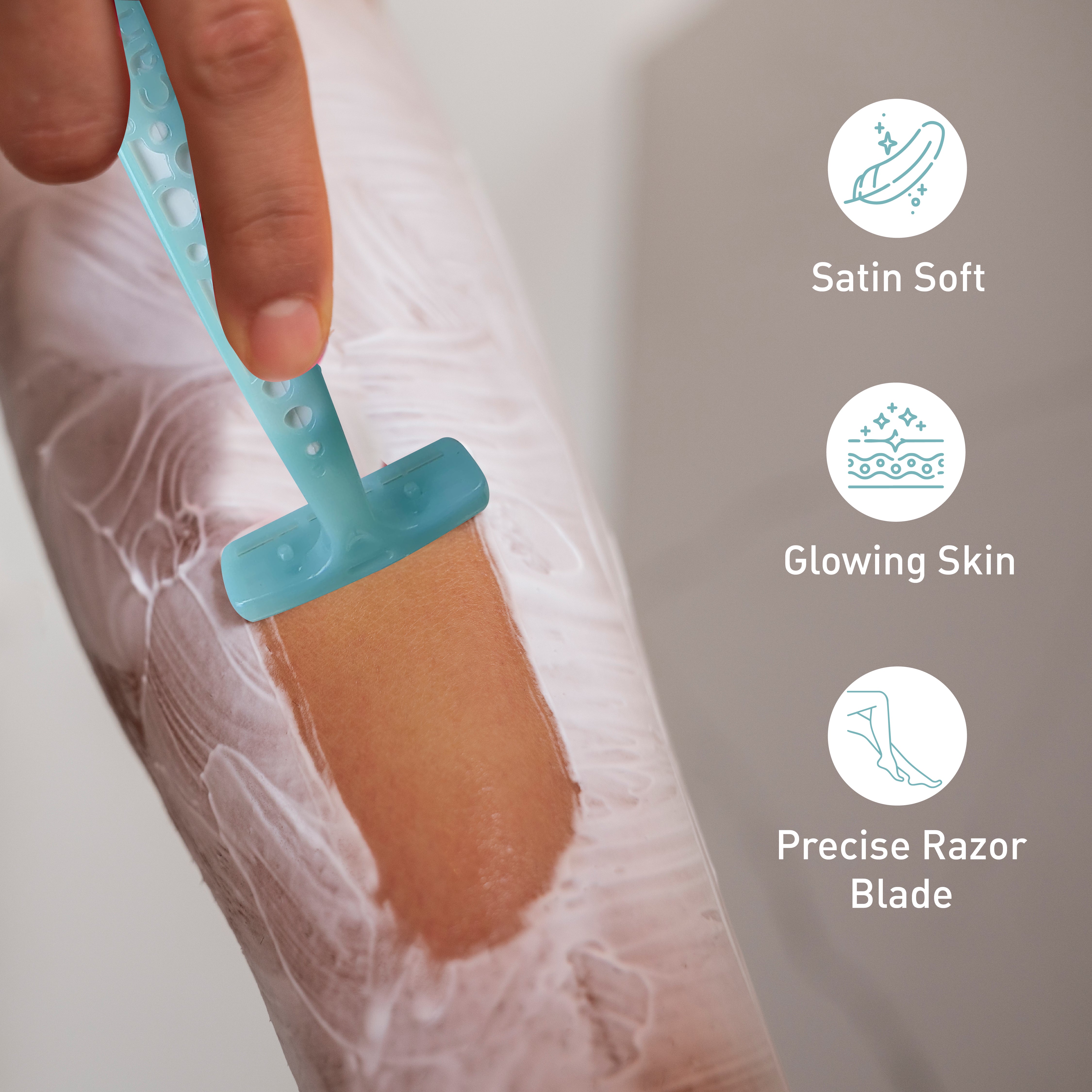 Kai Can Body Razor For Women 5 Pcs (Sea Green)