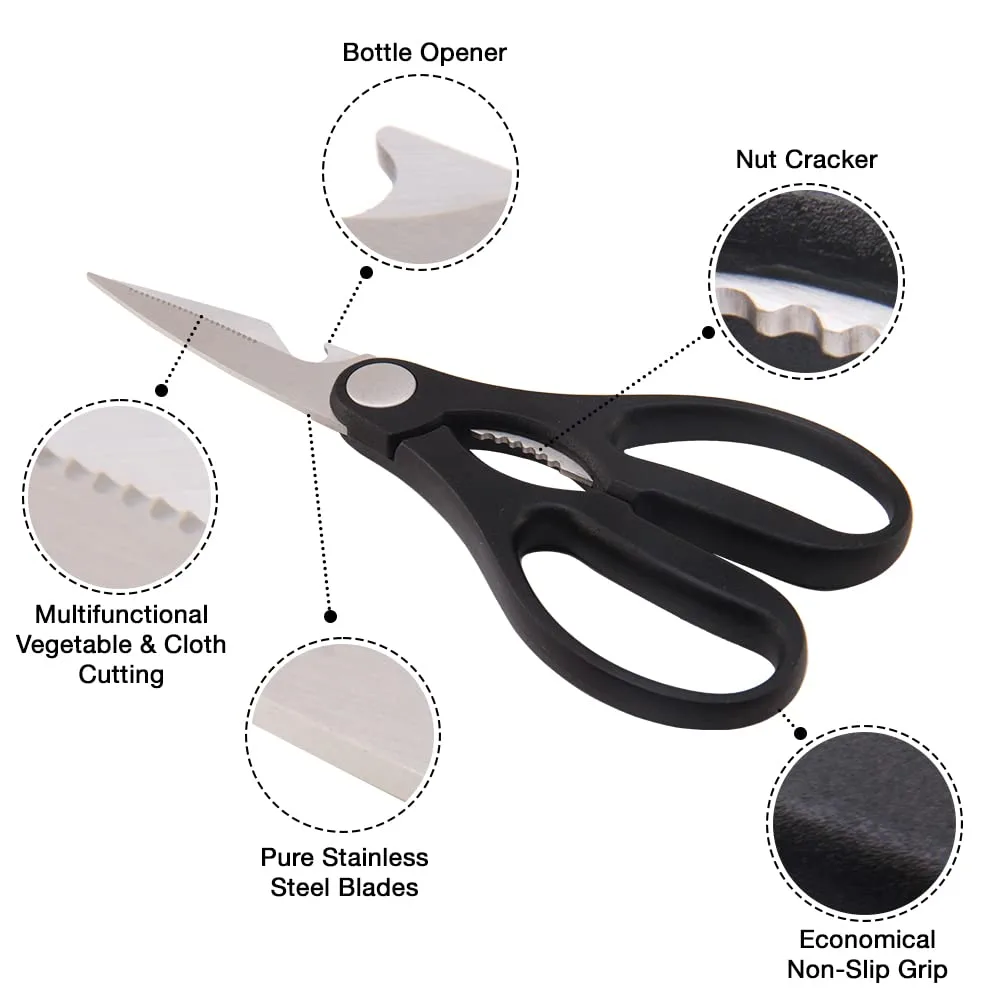 Kai All Purpose Stainless Steel Scissors for Vegetables, Fruits and Cloth Cutting Scissors