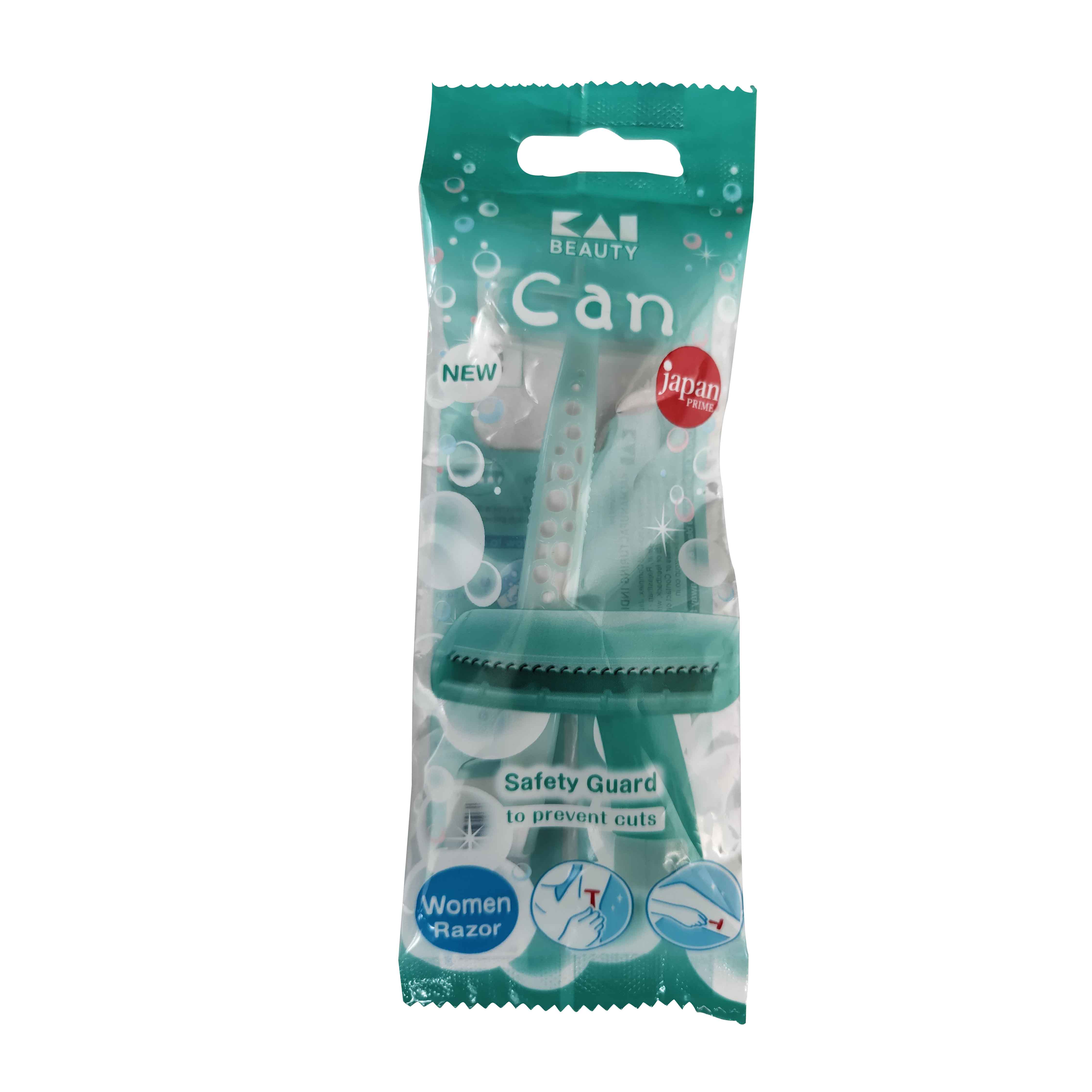 Kai Can Body Razor For Women 5 Pcs (Sea Green)