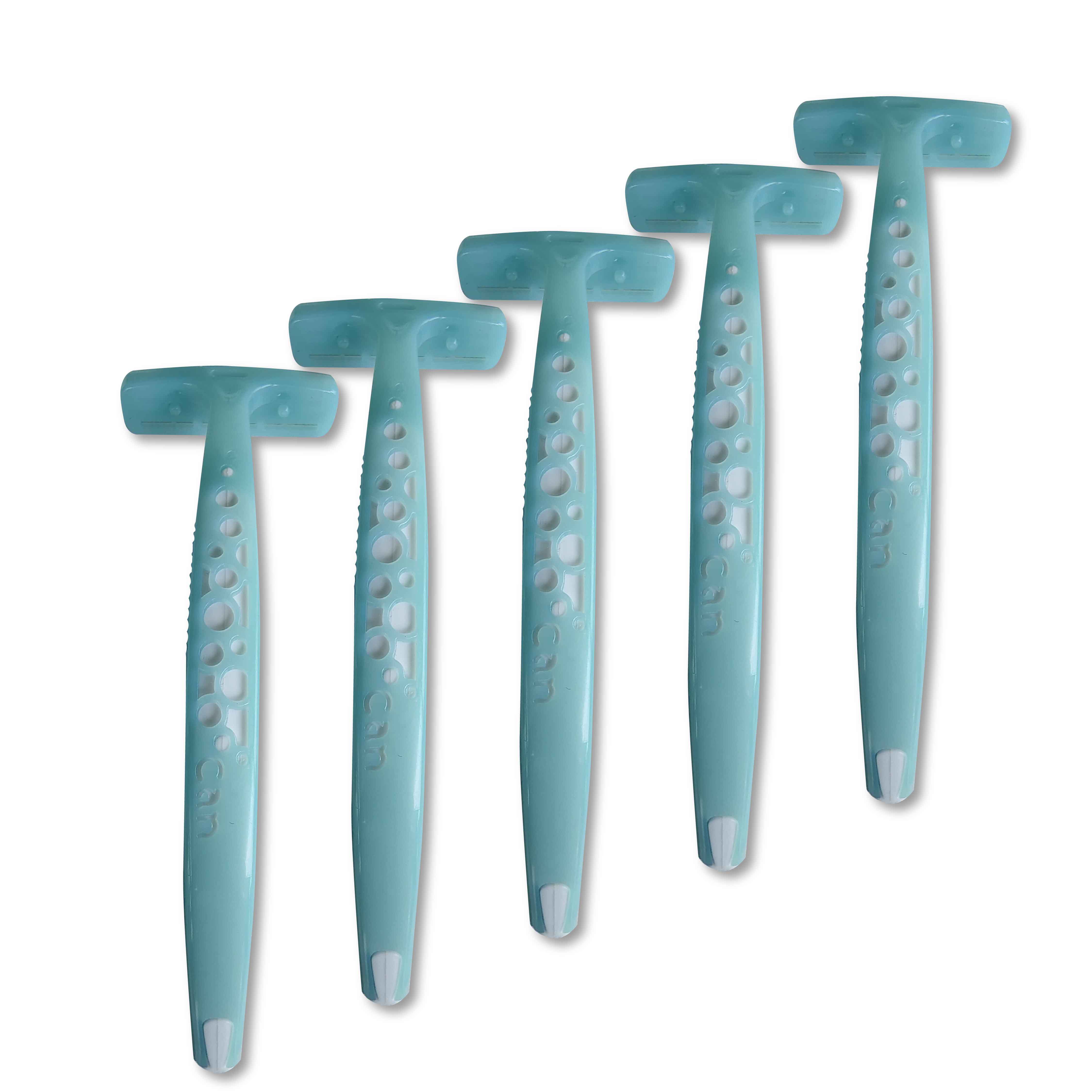 Kai Can Body Razor For Women 5 Pcs (Sea Green)