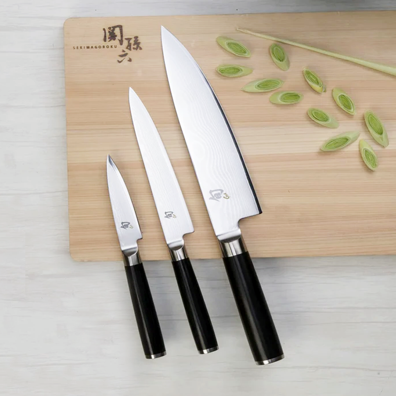 Kai Shun Classic Knife Gift Set (Chef 8", Utility 6", Paring 3.5" Knife)