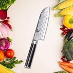 KAI Shun Classic Santoku Knife with Granton Blade, 5.5", [DM0740]